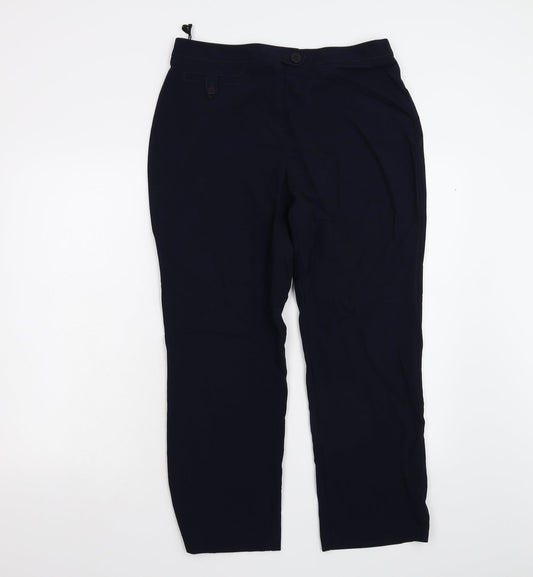 M&S Womens Blue   Trousers  Size 14 L25 in