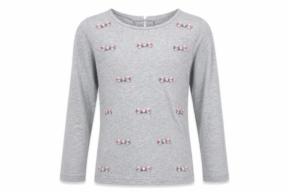 Front view of Next girls’ grey basic polo, size 8, years