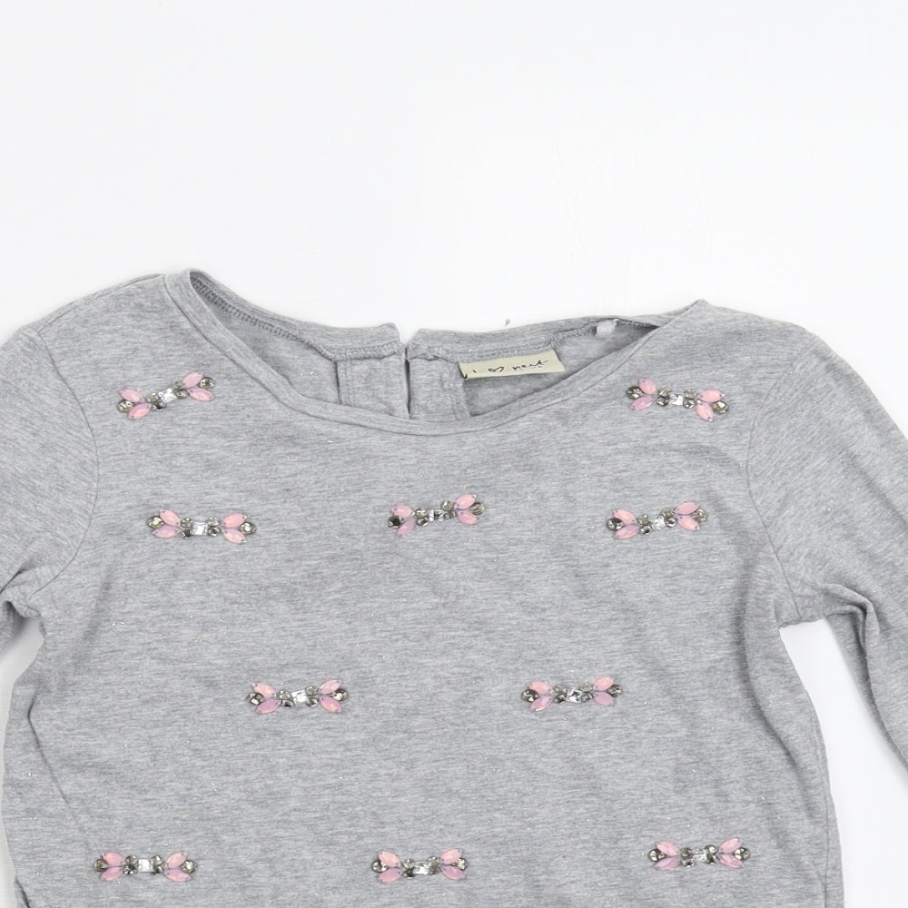 NEXT Girls Grey   Basic Polo Size 8 Years