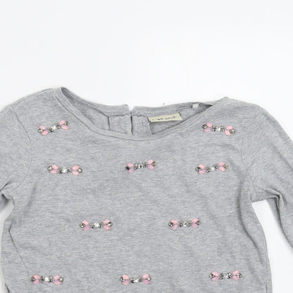 NEXT Girls Grey   Basic Polo Size 8 Years