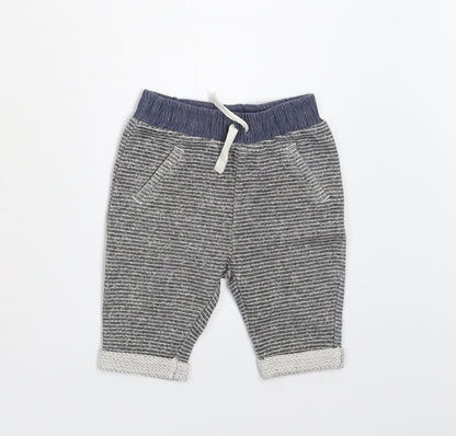 NEXT Baby Grey Striped  Sweatpants Leggings Size 0-3 Months