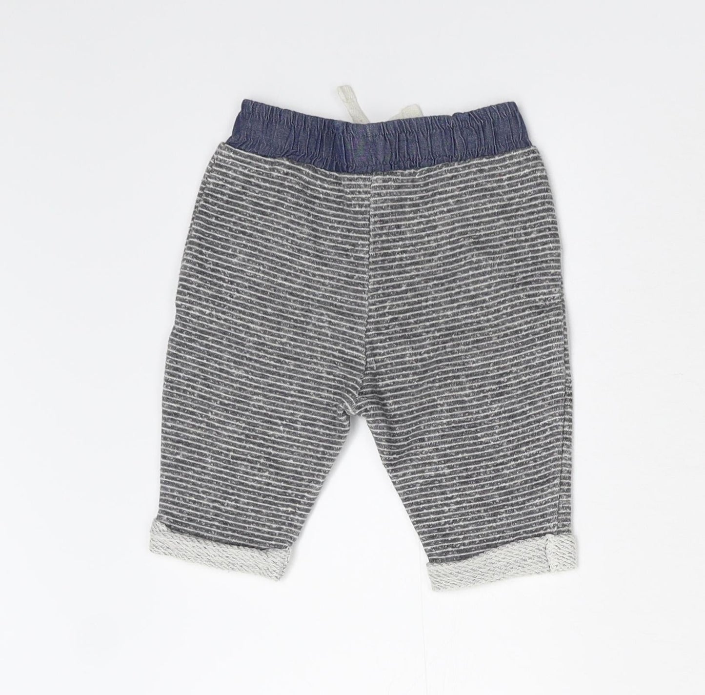 NEXT Baby Grey Striped  Sweatpants Leggings Size 0-3 Months