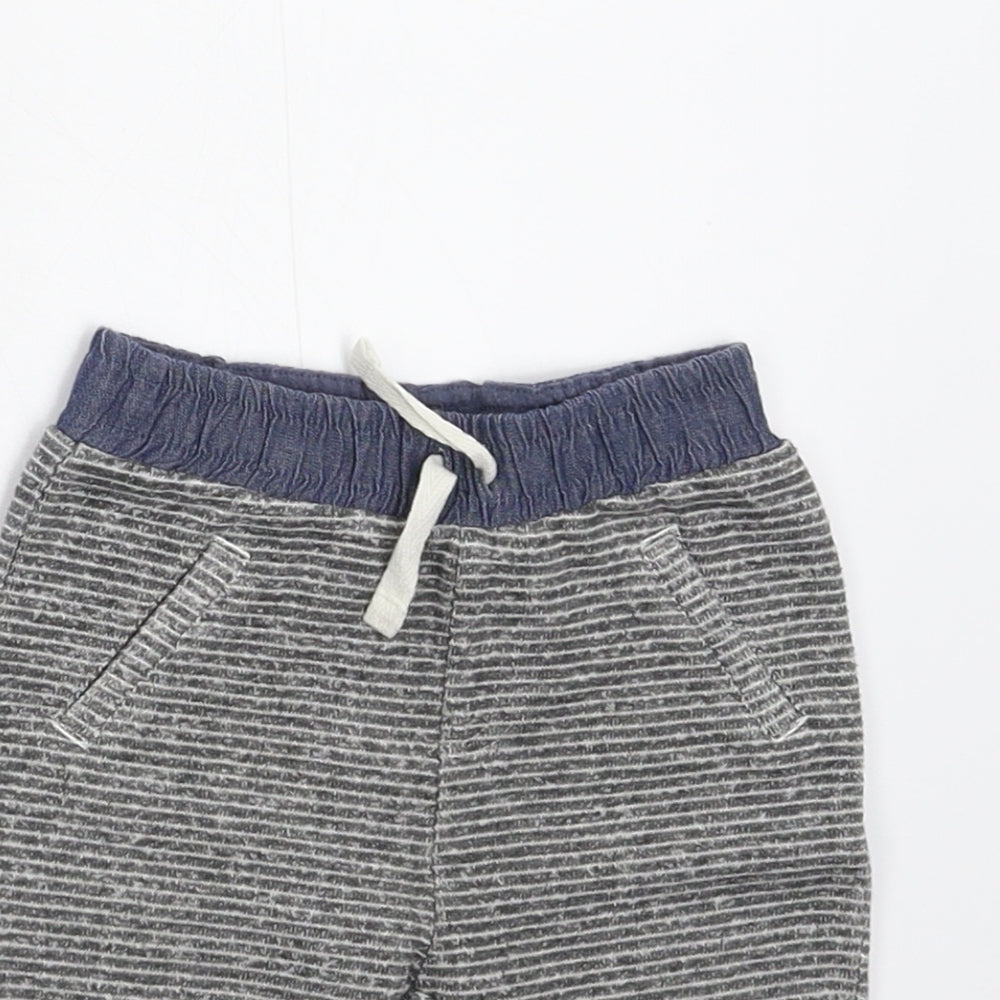 NEXT Baby Grey Striped  Sweatpants Leggings Size 0-3 Months