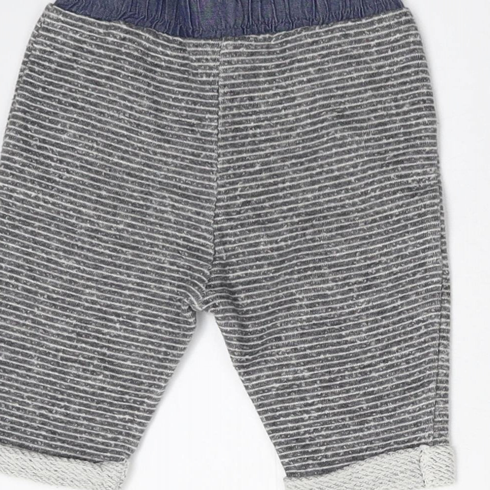 NEXT Baby Grey Striped  Sweatpants Leggings Size 0-3 Months
