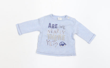 Additional front view of F&F Baby Blue Basic Polo, size 0-3, Months