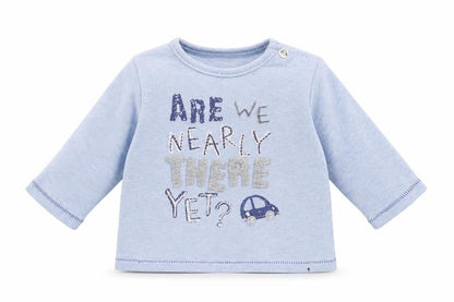 Front view of F&F Baby Blue Basic Polo, size 0-3, Months