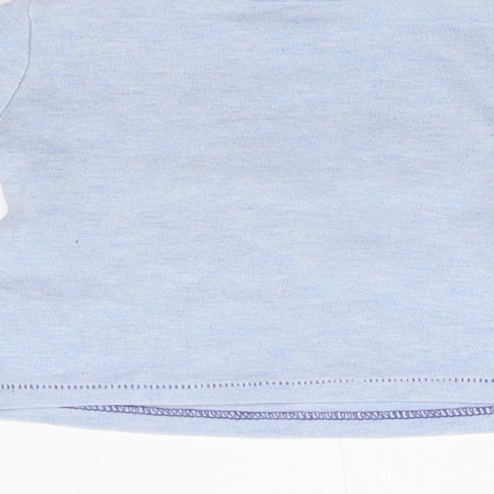 Brand and care label for F&F Baby Blue Basic Polo, size 0-3, Months