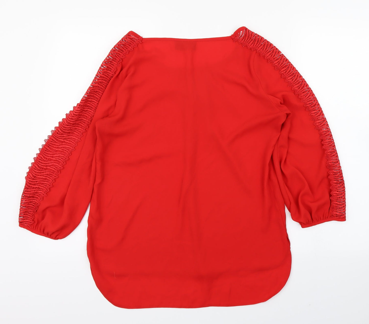 Womens UK Size S Wallis Red Basic Blouse