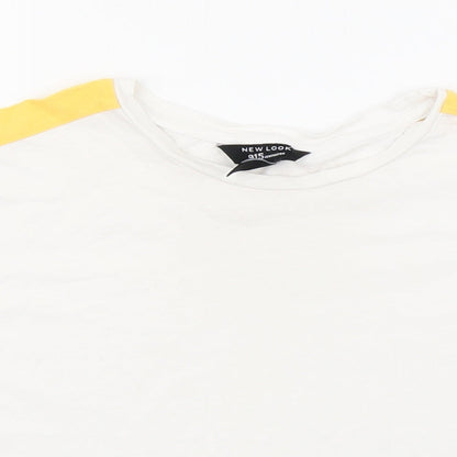 New Look Girls White   Cropped T-Shirt Size 12-13 Years