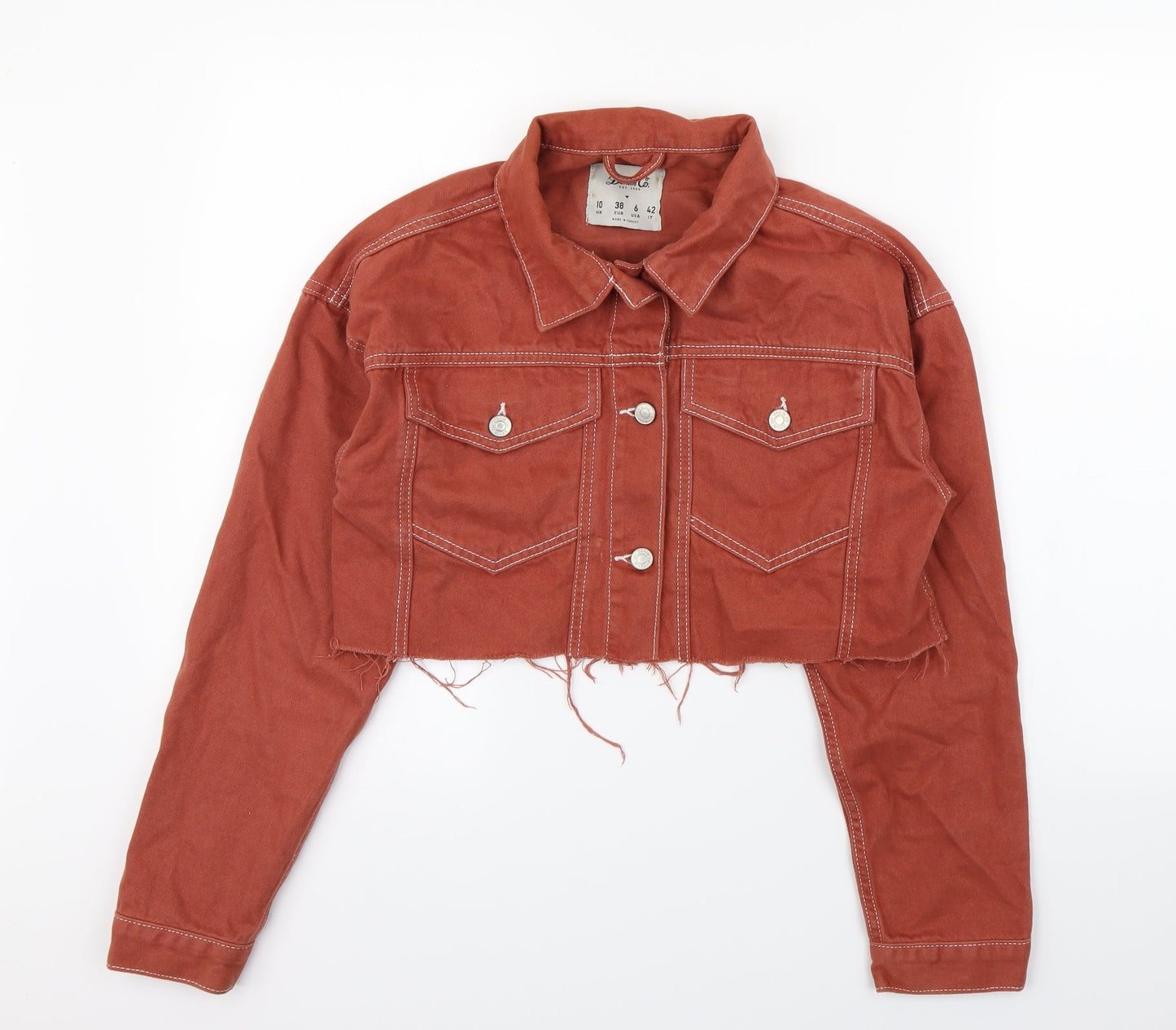 New Look Womens Beige  Denim Jacket  Size 10