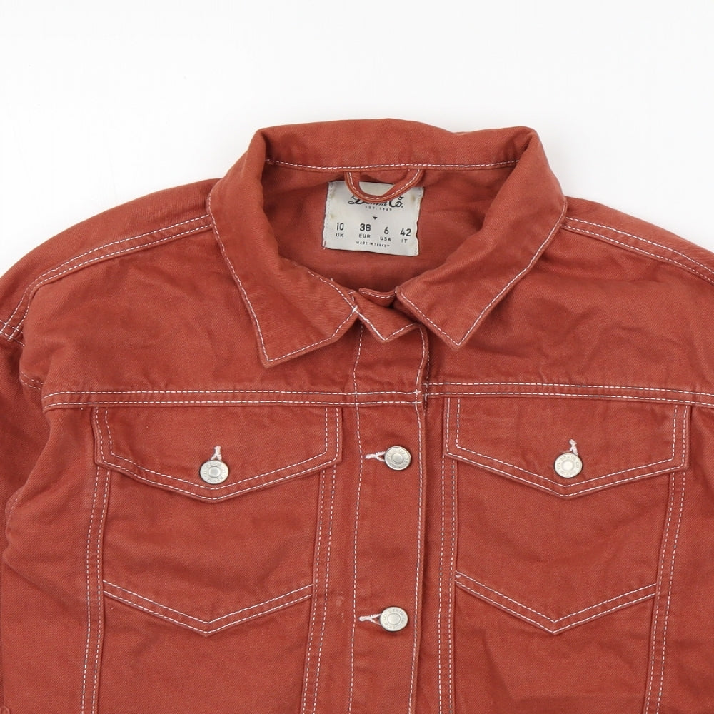 New Look Womens Beige  Denim Jacket  Size 10