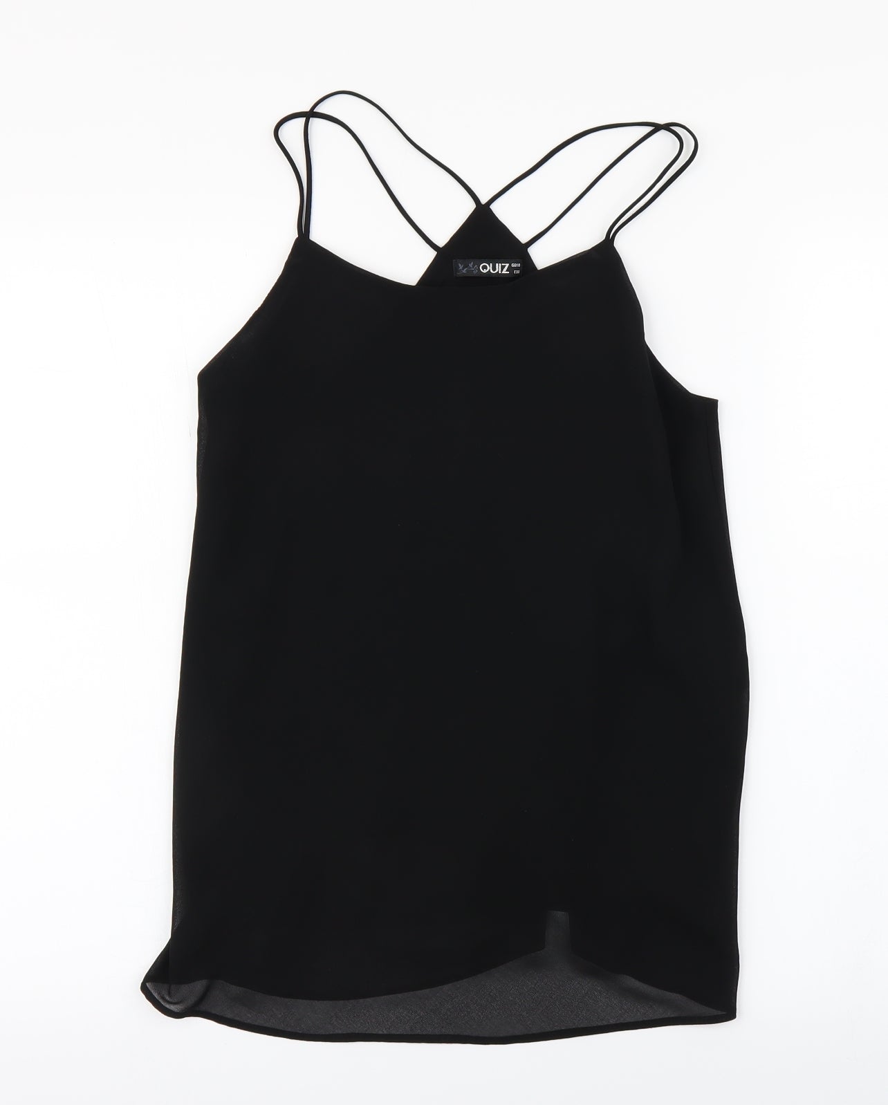 Womens UK Size 10 Quiz Black Basic Blouse