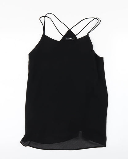 Womens UK Size 10 Quiz Black Basic Blouse