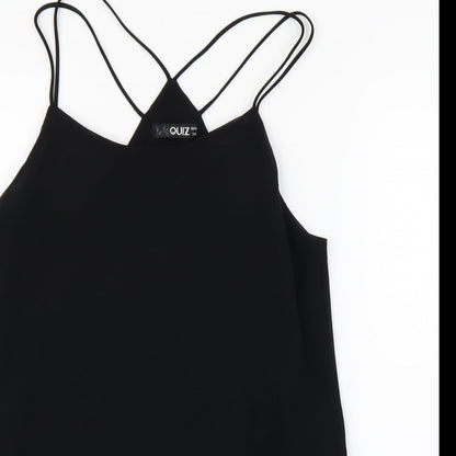Womens UK Size 10 Quiz Black Basic Blouse