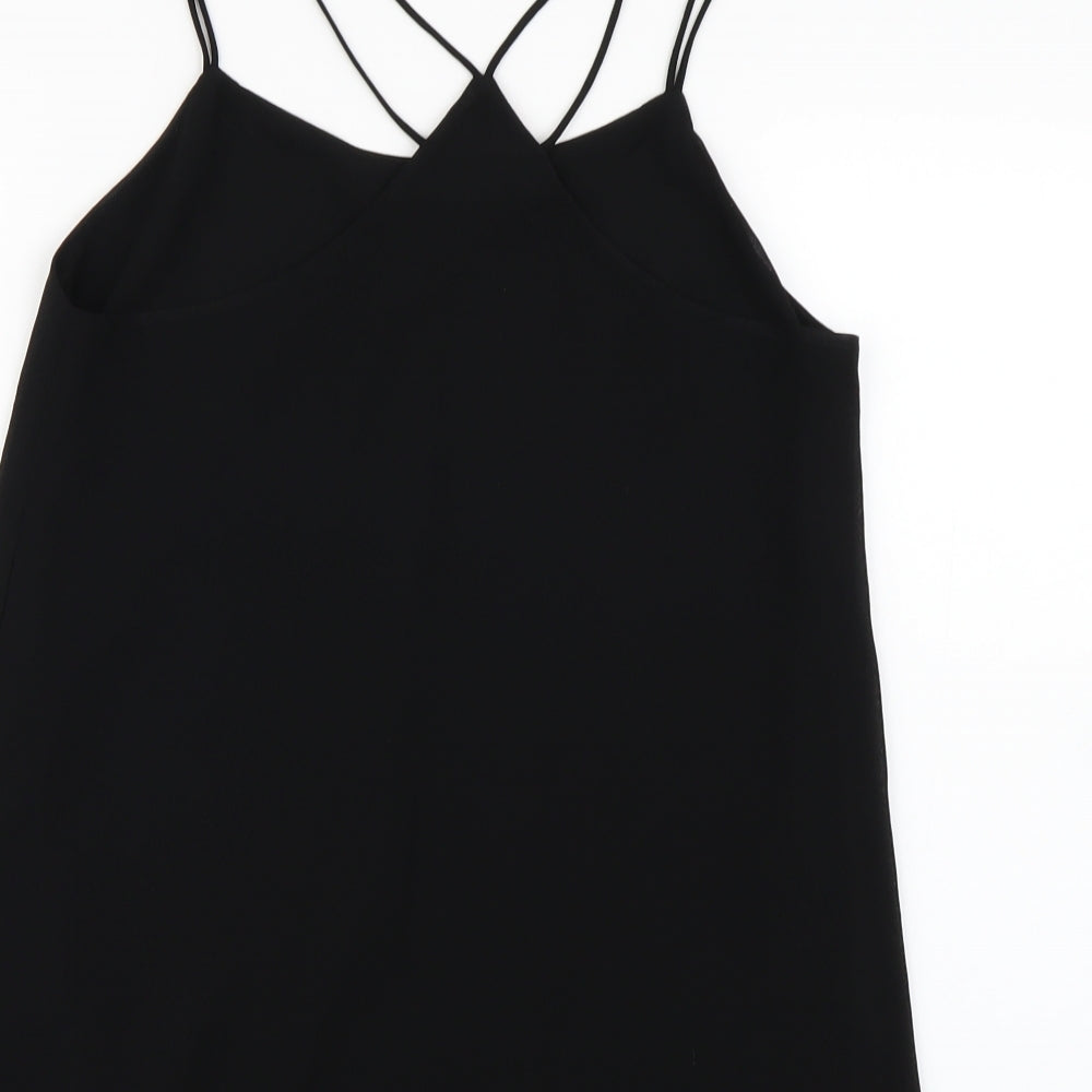 Womens UK Size 10 Quiz Black Basic Blouse