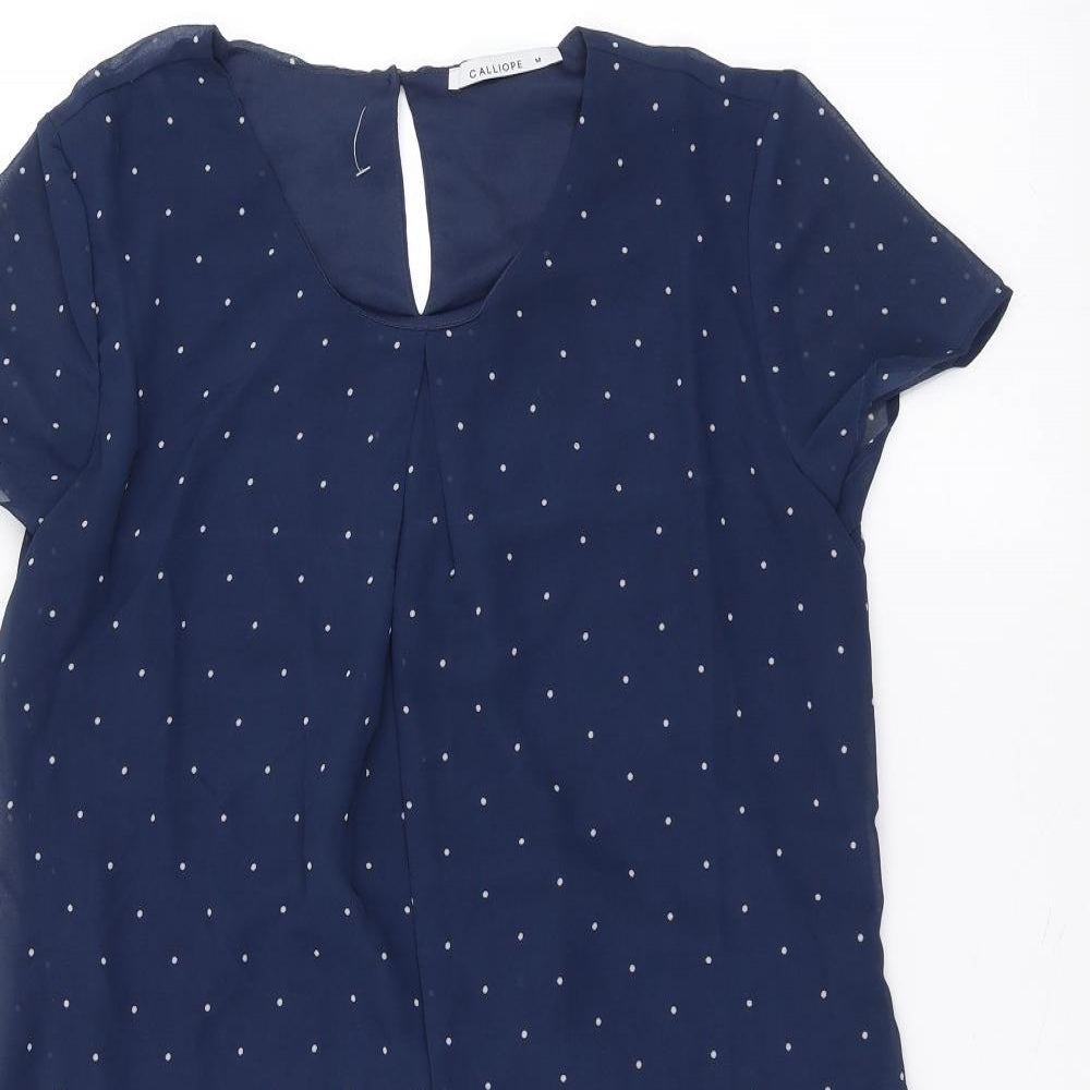 Womens UK Size M Calliope Blue Basic T-Shirt