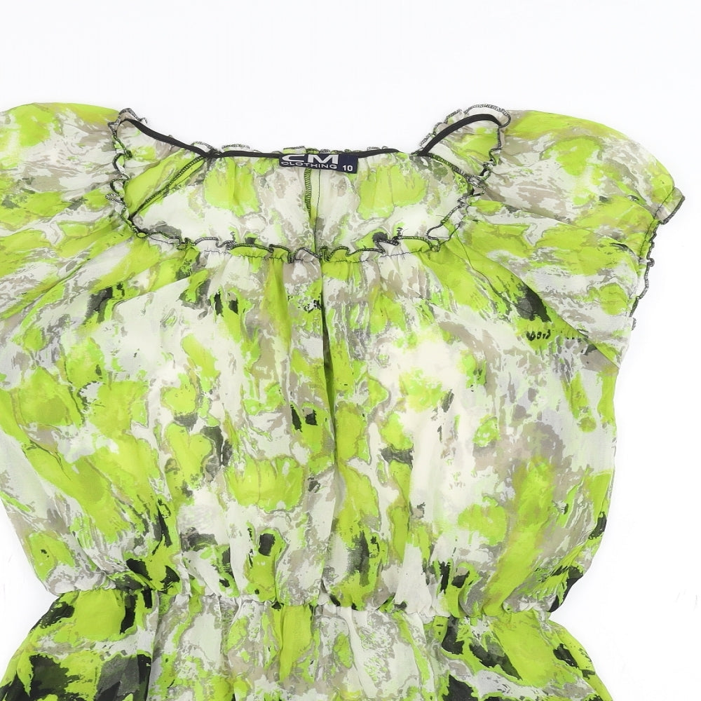 CM Clothing  Womens Green   Basic Blouse Size 10