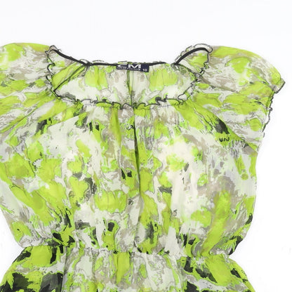 CM Clothing  Womens Green   Basic Blouse Size 10