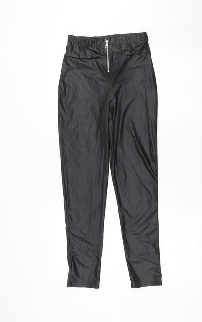 Womens UK Size 6 Boohoo Regular Fit  Black Trousers