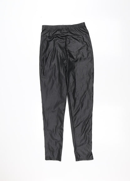 Womens UK Size 6 Boohoo Regular Fit  Black Trousers