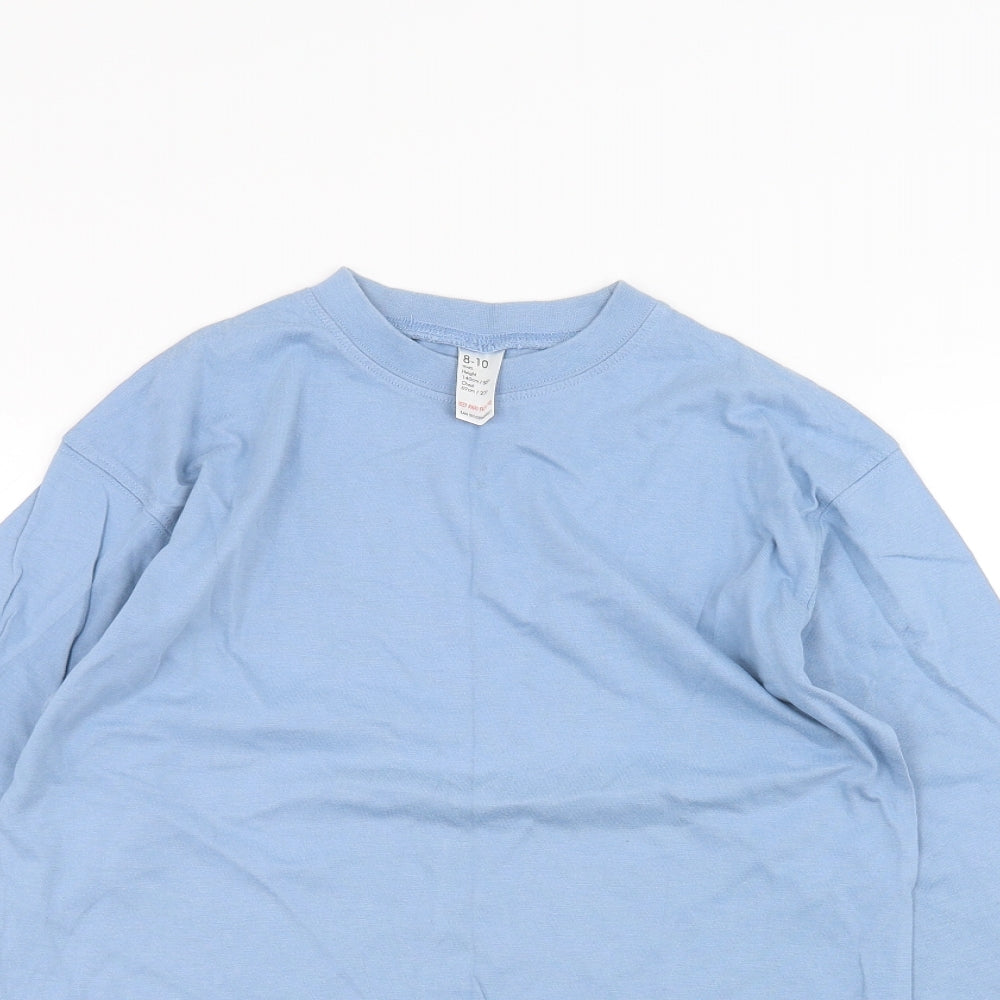 Preworn Girls Blue   Basic T-Shirt Size 9-10 Years