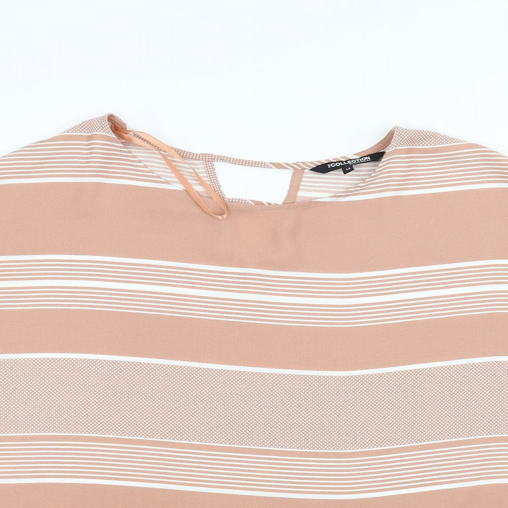 Womens UK Size 14 debinhams Pink Basic T-Shirt