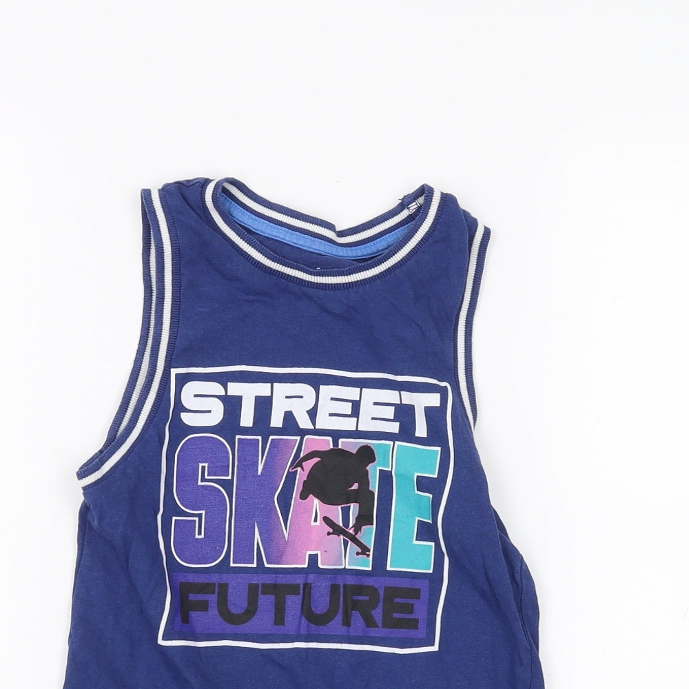 F&F Girls Blue   Basic Tank Size 4-5 Years