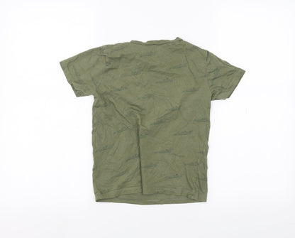 H&M Boys Green   Basic T-Shirt Size 6-7 Years