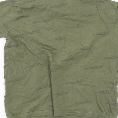 H&M Boys Green   Basic T-Shirt Size 6-7 Years