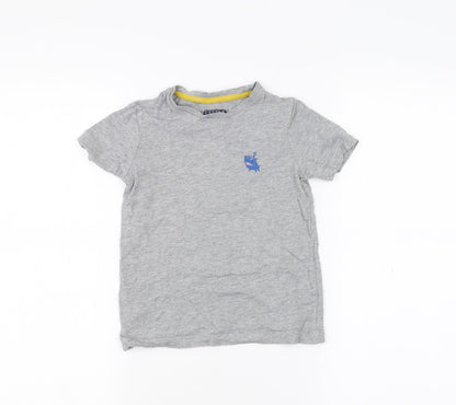 Additional front view of Tu girls’ grey basic t-shirt, size 3-4, years