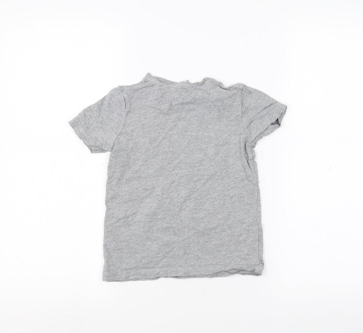 Back view of Tu girls’ grey basic t-shirt, size 3-4, years