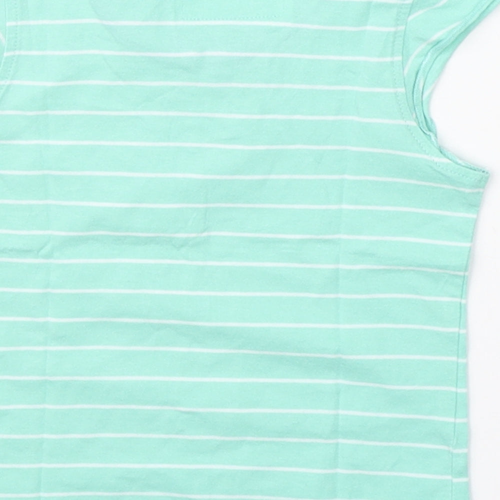 Indigo Girls Green Striped  Basic T-Shirt Size 12 Months