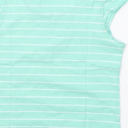 Indigo Girls Green Striped  Basic T-Shirt Size 12 Months