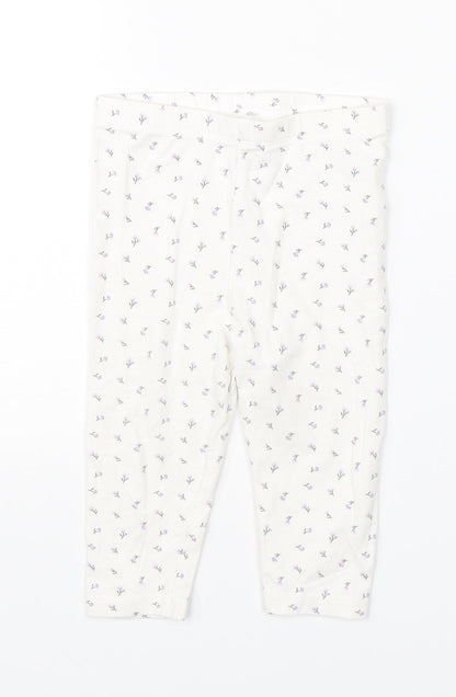 TU Girls White Polka Dot   Pyjama Pants Size 6-9 Months