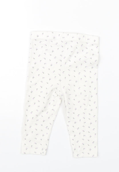 TU Girls White Polka Dot   Pyjama Pants Size 6-9 Months