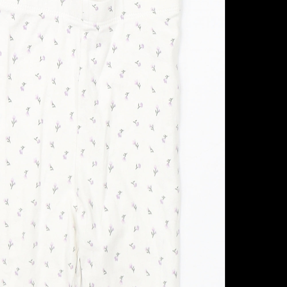 TU Girls White Polka Dot   Pyjama Pants Size 6-9 Months