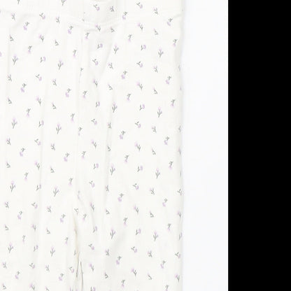TU Girls White Polka Dot   Pyjama Pants Size 6-9 Months