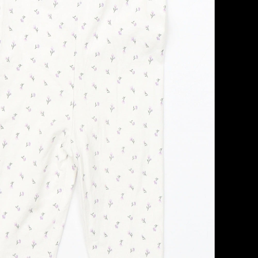 TU Girls White Polka Dot   Pyjama Pants Size 6-9 Months