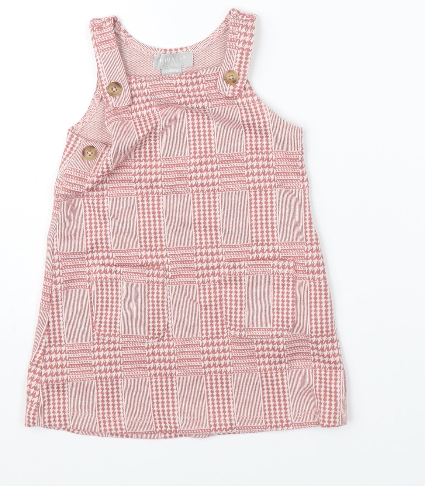 Primark Girls Pink Houndstooth  A-Line  Size 9-12 Months