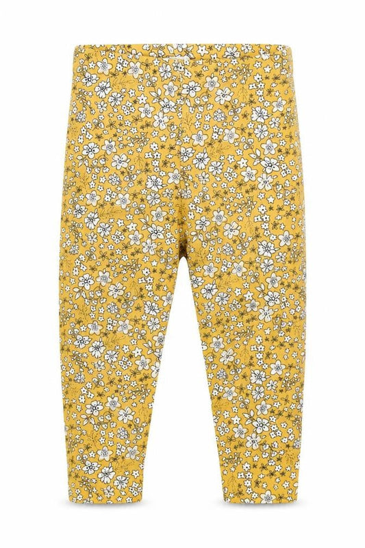F&F Girls Yellow Floral   Pyjama Pants Size 6-9 Months