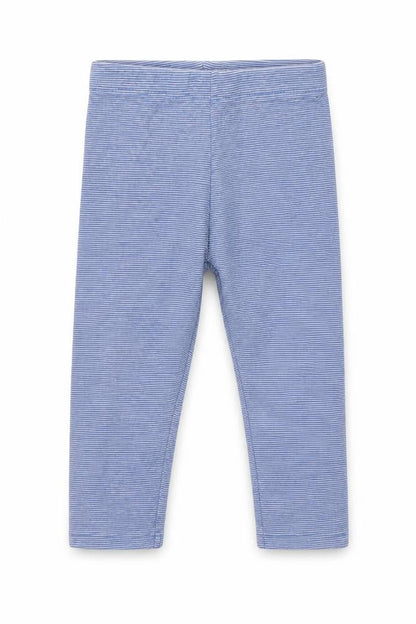Front view of Nutmeg Baby Blue Pyjama Pants, size 6-9, Months