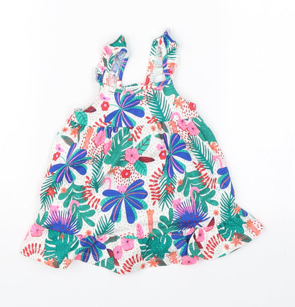 F&F Girls Multicoloured Floral  Shift  Size 3-6 Months