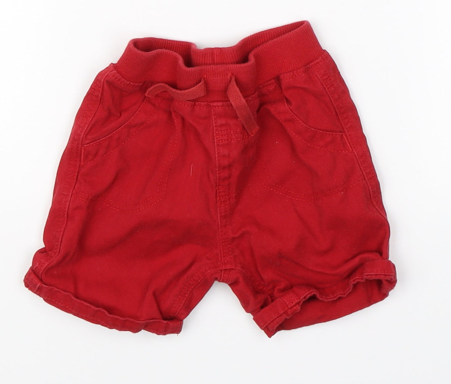 George Boys Red    Trousers Size 9-12 Months