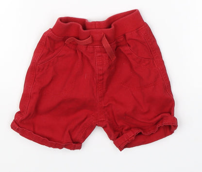 George Boys Red    Trousers Size 9-12 Months