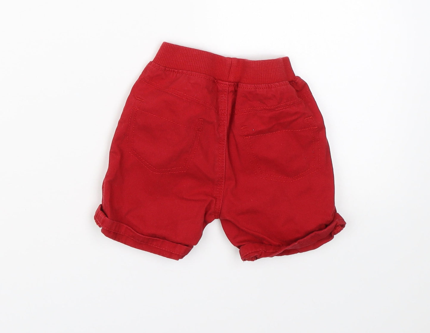 George Boys Red    Trousers Size 9-12 Months