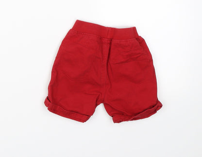 George Boys Red    Trousers Size 9-12 Months