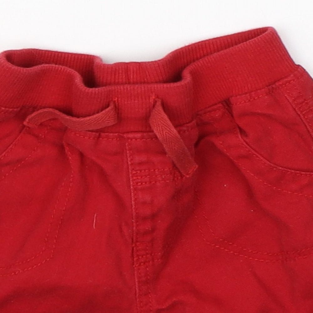George Boys Red    Trousers Size 9-12 Months