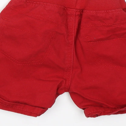 George Boys Red    Trousers Size 9-12 Months