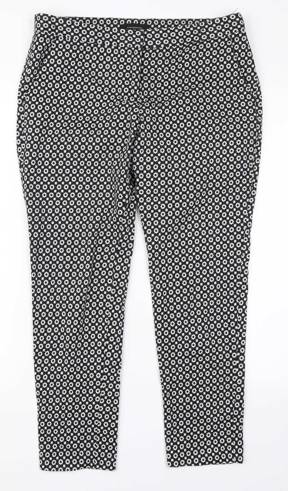 Womens UK Size 12 Atmosphere Regular Fit Dress Pants Multicoloured Trousers