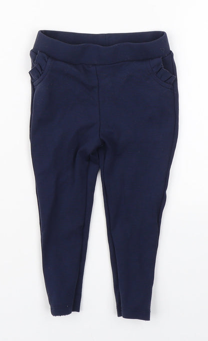 St Bernar Girls Blue    Leggings Size 9-12 Months